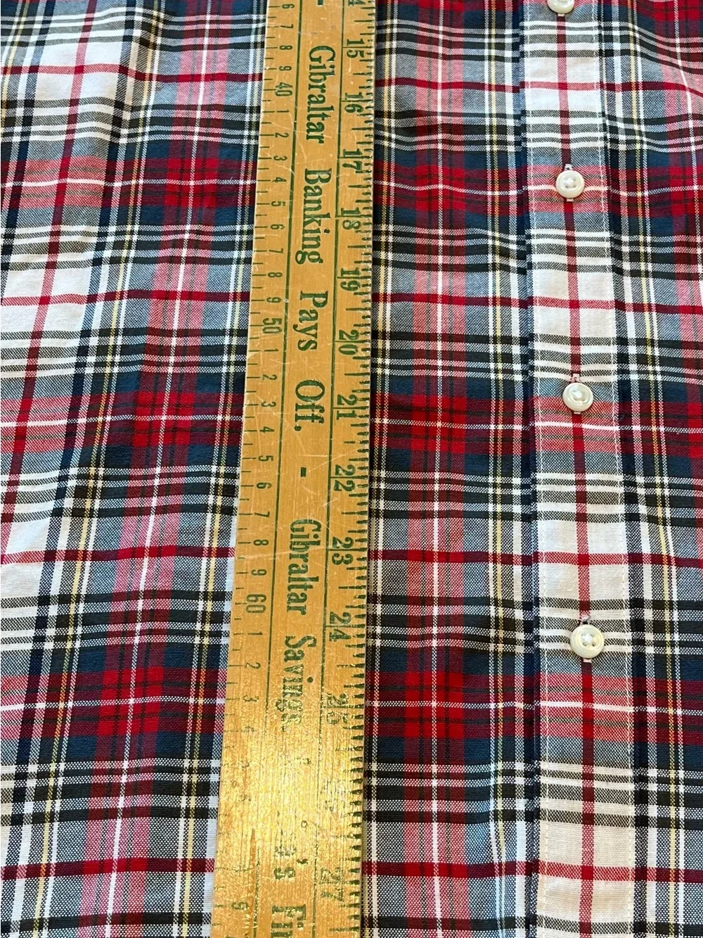 J. Crew the Broken-In Oxford Red White and Black Plaid Button-Down Shirt